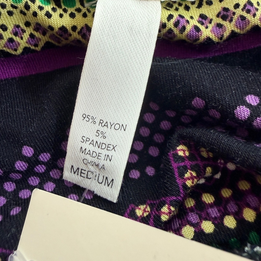 NWT Soma Halter Dress Sz M Purple Green Geometric Print Sleeveless Midi Boho NEW - Picture 6 of 8